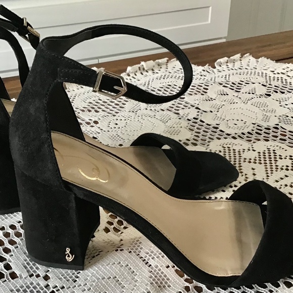 Sam Edelman Daniella Block Heel Sandal~Black~Size 9 1/2W - Picture 3 of 7